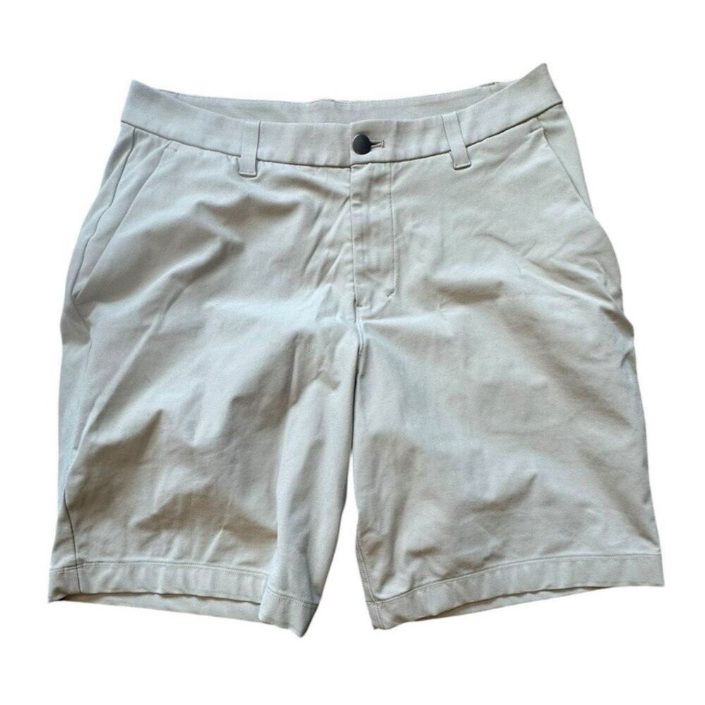 Lululemon ABC Classic Fit 9" Shorts Men's 30 Bone White Warpstreme Golf Chino - Picture 7 of 7